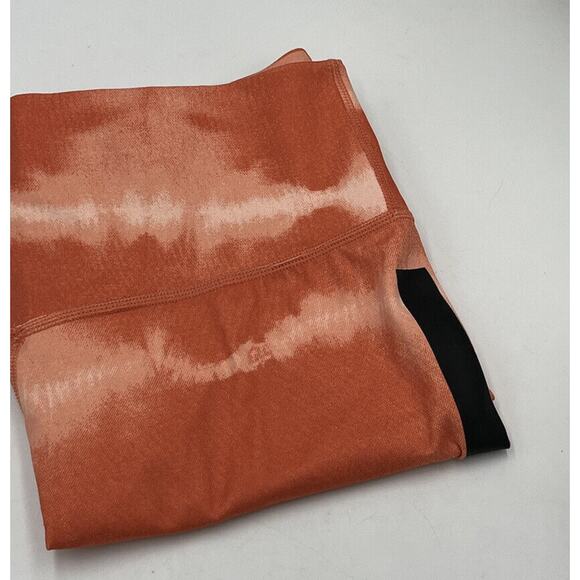 Women's Nike One Luxe Bike Training Shorts 7" Orange Black stripe Sz Med New - Picture 1 of 14